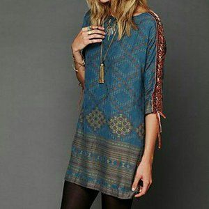 Free people print shift dress